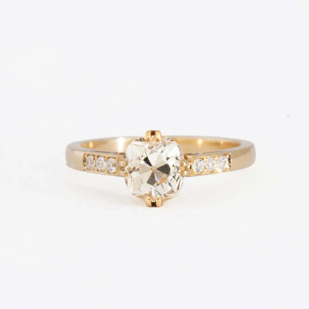 1.31 ct Old Mine Bauer Solitaire Ring