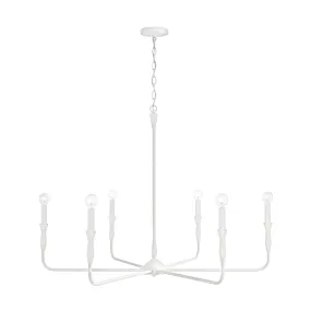 30.5"H PALOMA 6-LIGHT CHANDELIER, TEXTURED WHITE