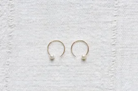 8.6.4 :: Pearl Threader Hoop Earrings EA-P-21