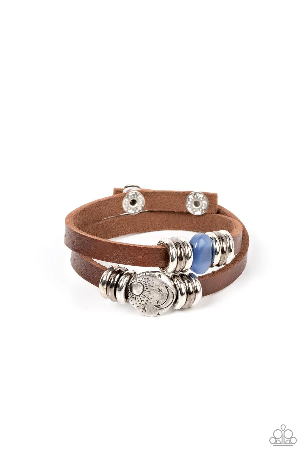 All Willy-Nilly Blue Cat's Eye Urban Bracelet - Paparazzi Accessories