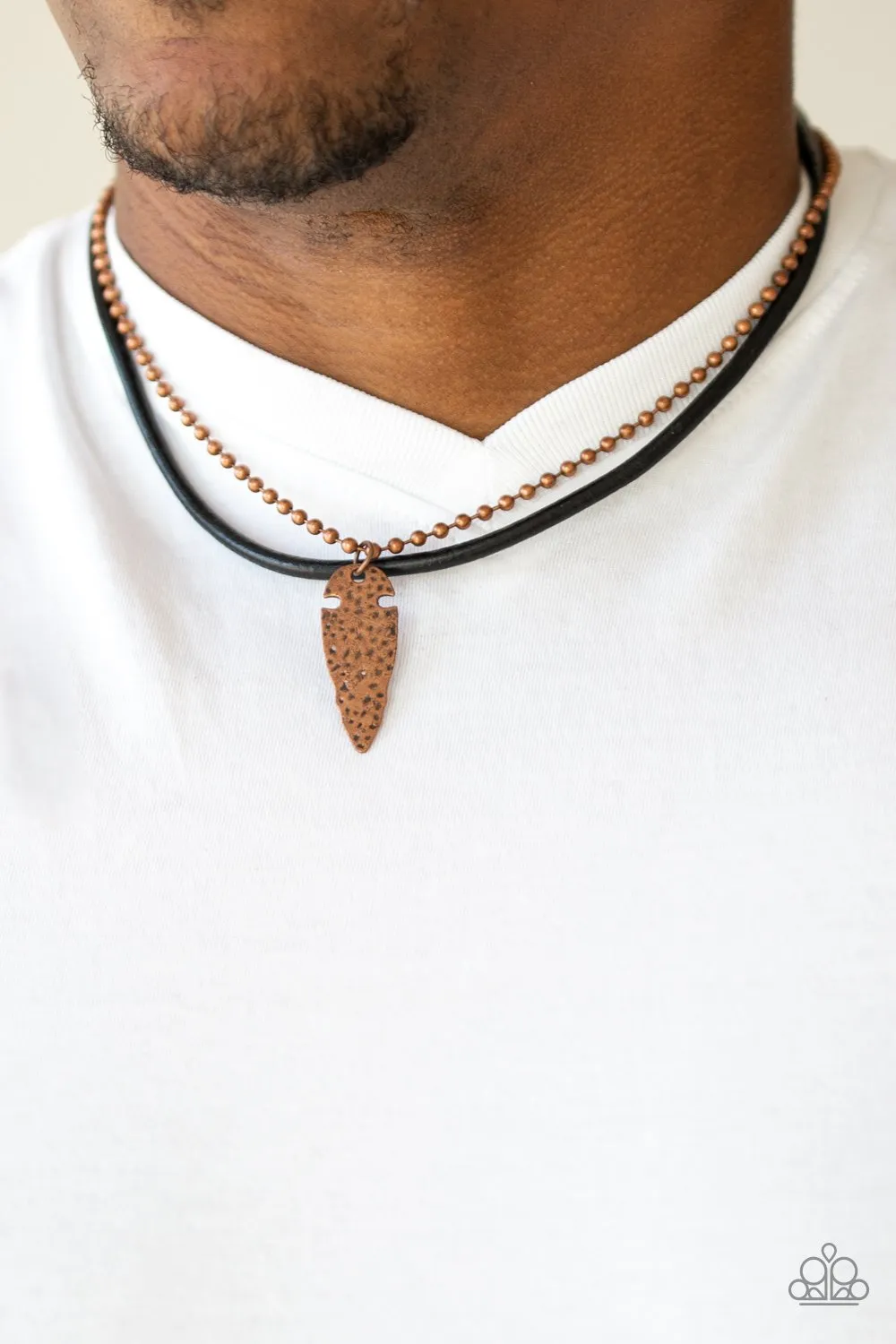 Arrowhead Anvil Copper Urban Necklace