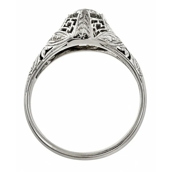 Art Deco Engagement Ring, Old European 0.57ct.