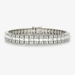 Baguette & Round Diamond Fashion Bracelet