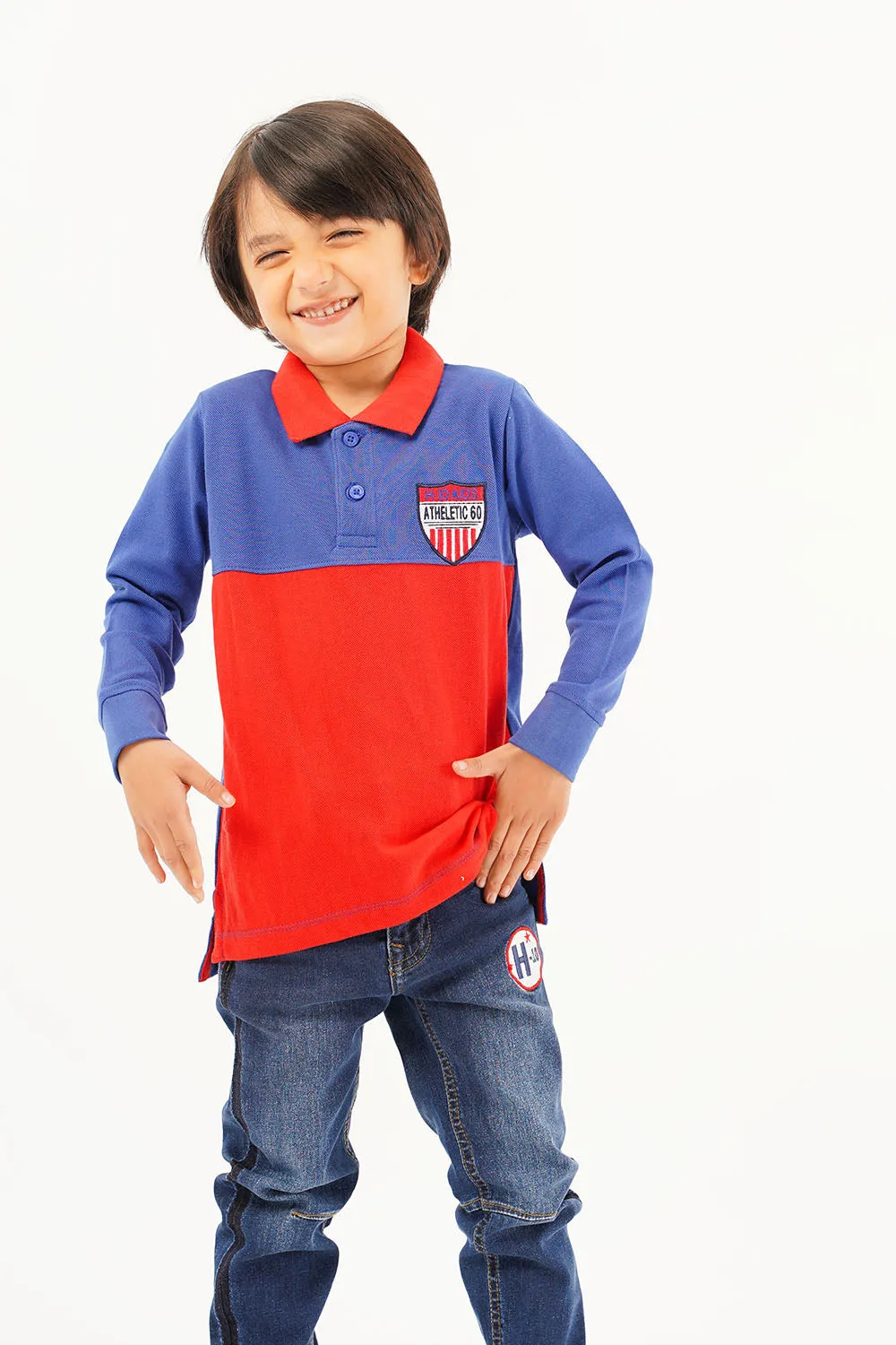 Boy's Full Sleeve Fashion Polo