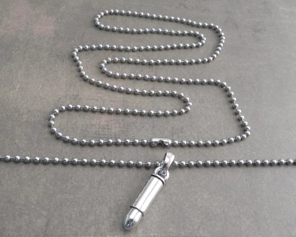 Bullet Pendant on Chain