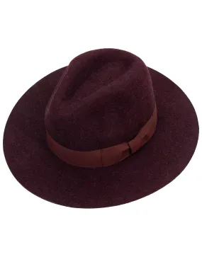 Burgundy 1940s Vintage Look Women's Fedora