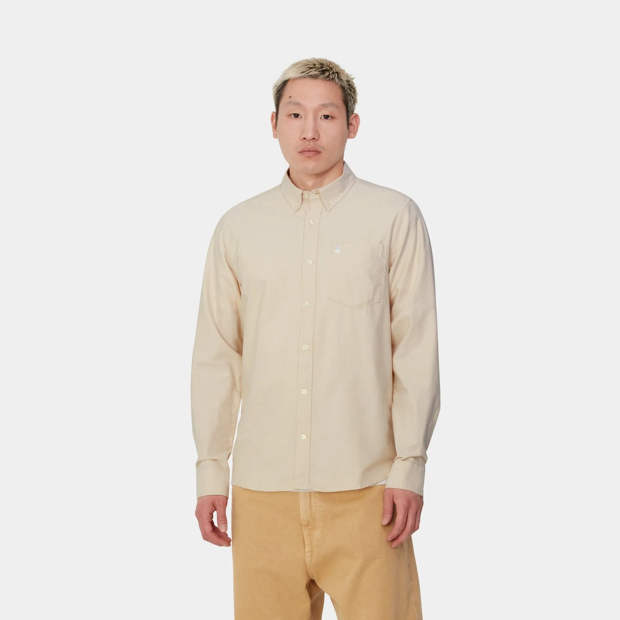 C-Logo Shirt | Cornsilk / White