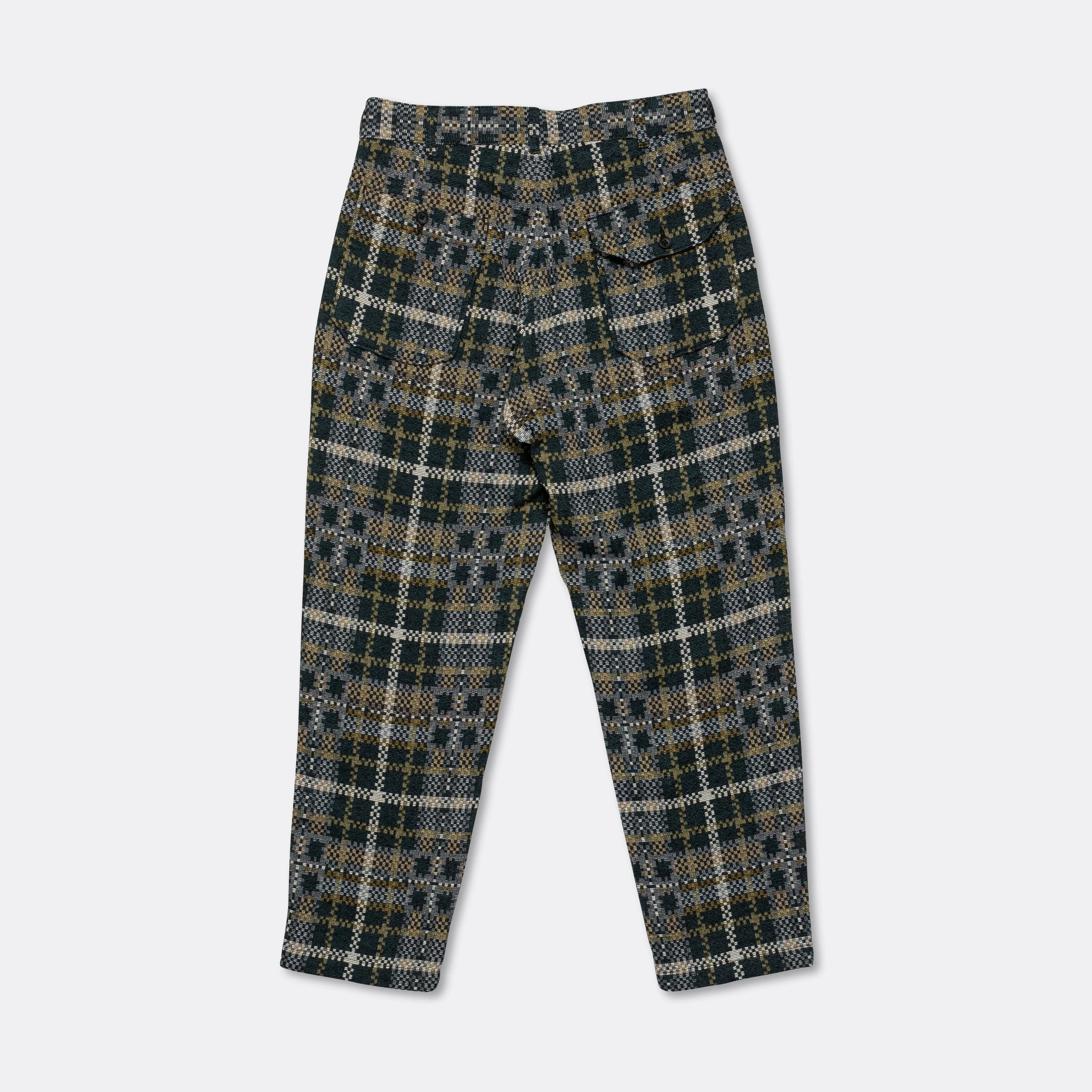 Carlyle Pant - Black/Tan Cotton Acrylic Old Plaid