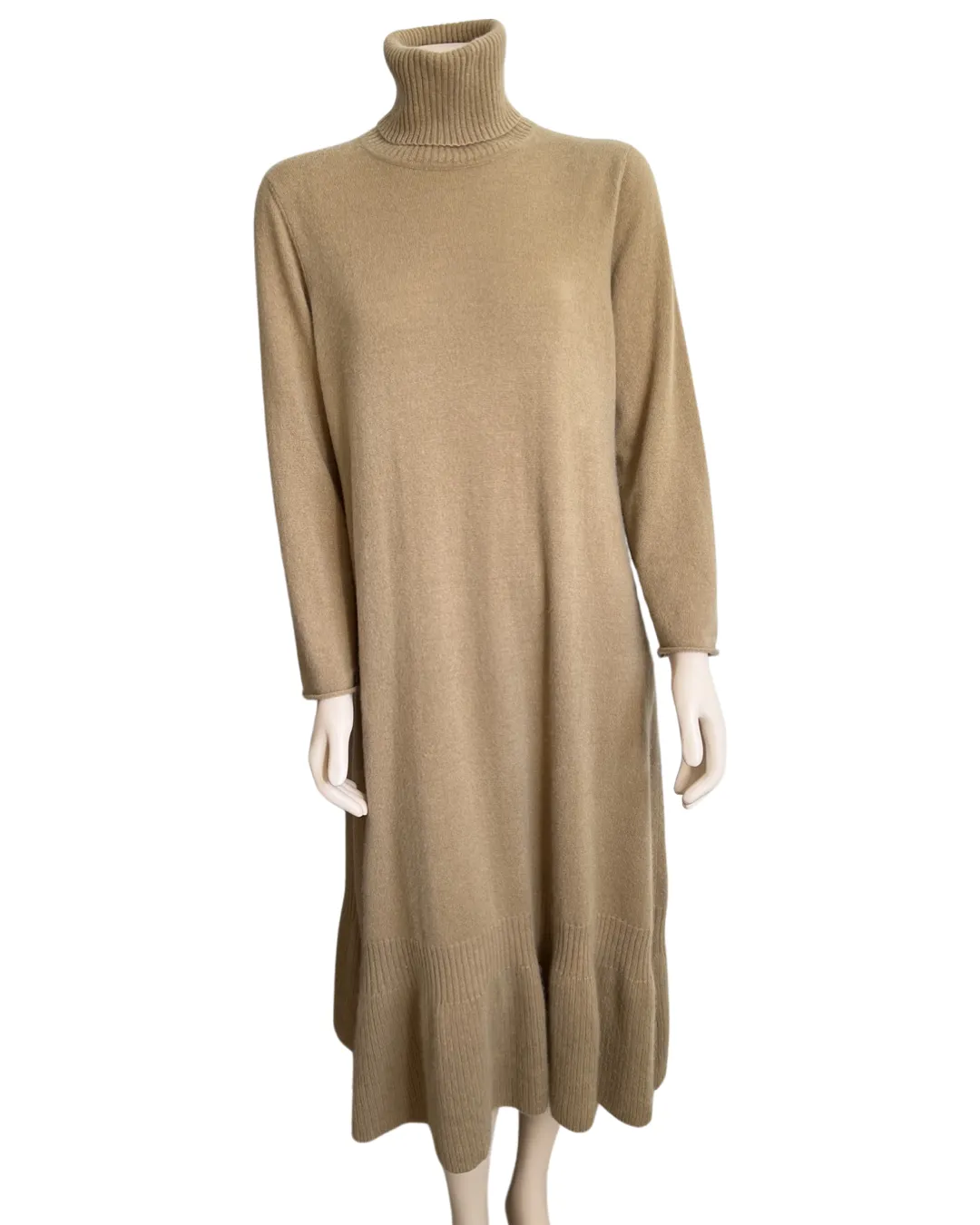 CASHMERE RUFFLE DRESS S/M