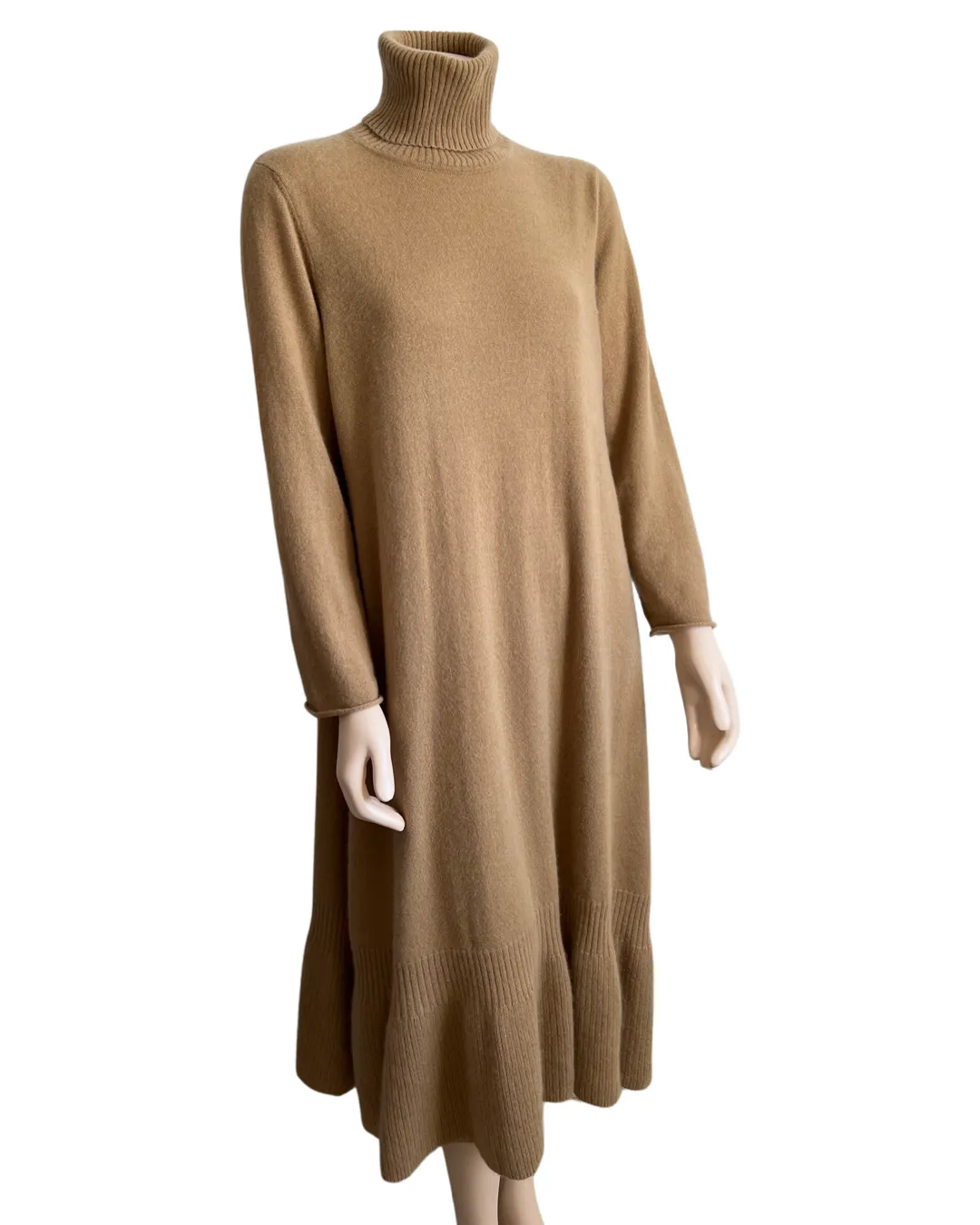 CASHMERE RUFFLE DRESS S/M