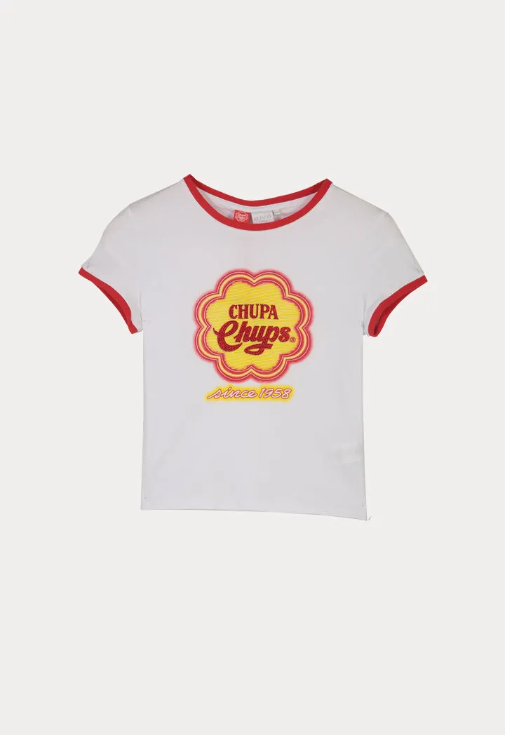 Chupa Chups Rhinestone Fashion T-Shirt