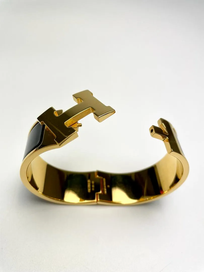 Clic Clac H Bracelet, Black GHW