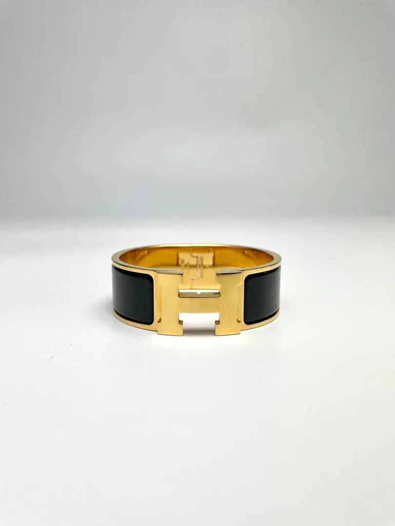 Clic Clac H Bracelet, Black GHW