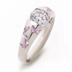 Creative Fashion Butterfly Amethyst Ring