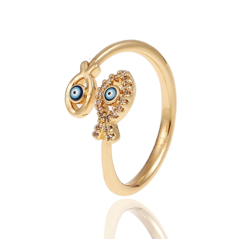 Cute Evil Eye Adjustable Fashion Ring