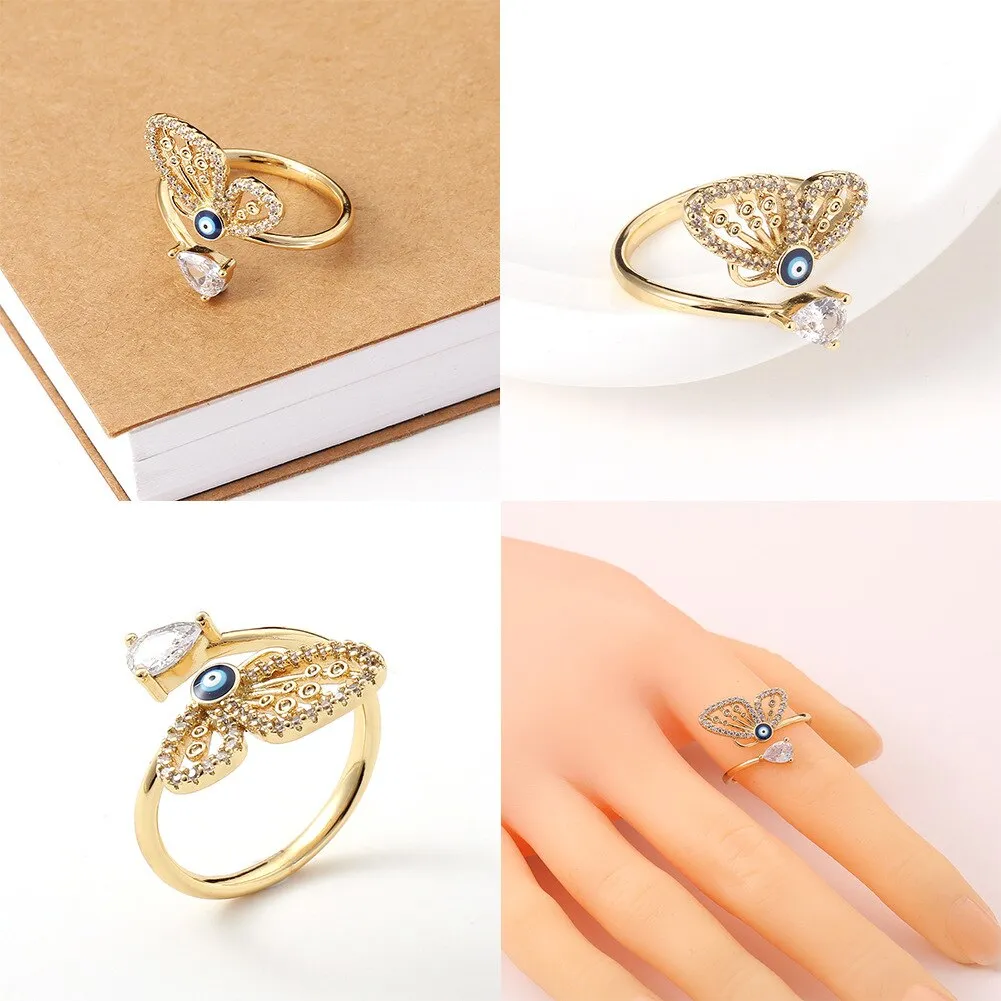 Cute Evil Eye Adjustable Fashion Ring