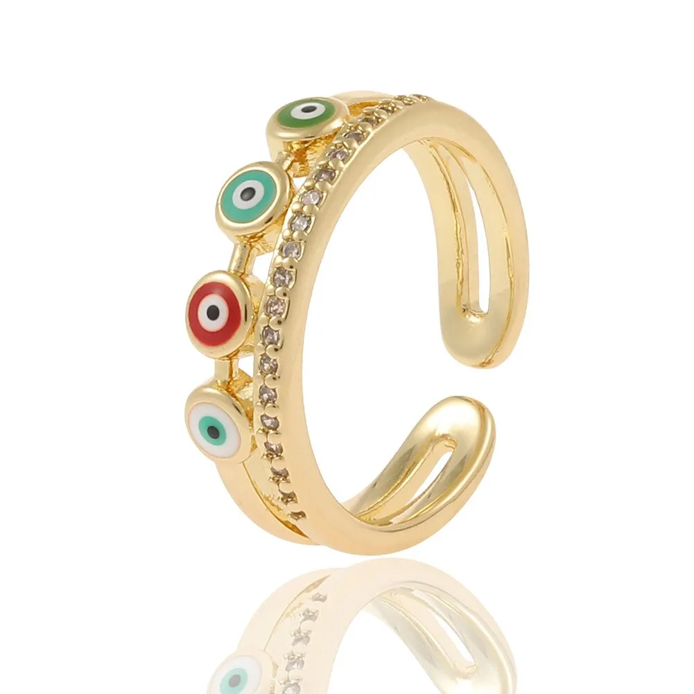 Cute Evil Eye Adjustable Fashion Ring