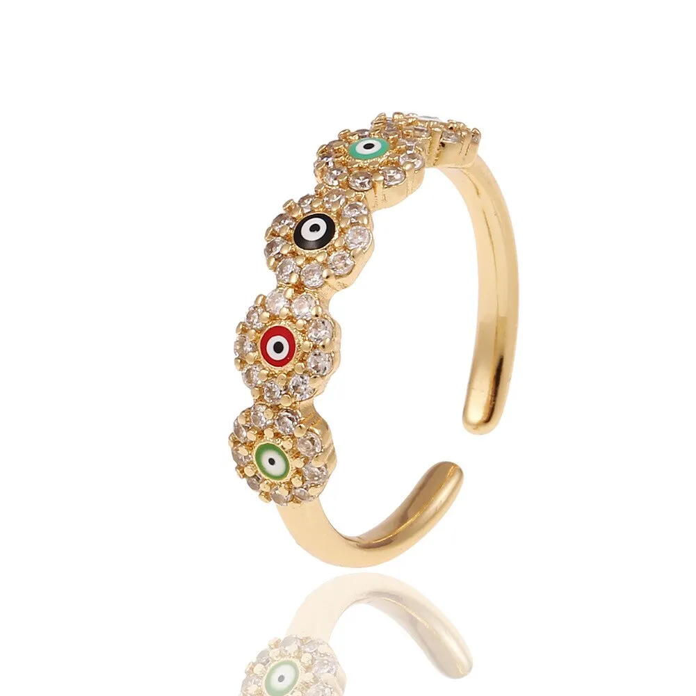 Cute Evil Eye Adjustable Fashion Ring