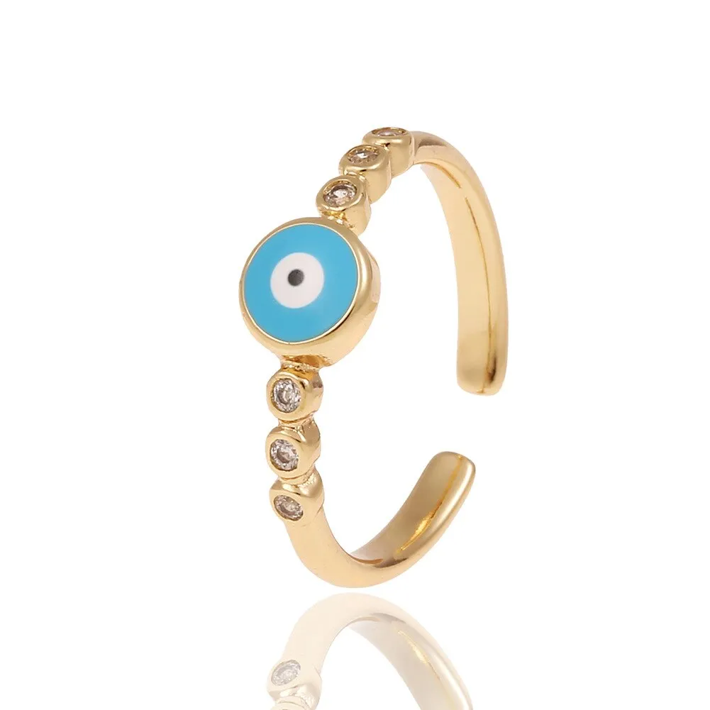 Cute Evil Eye Adjustable Fashion Ring