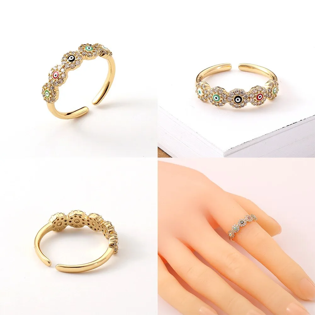 Cute Evil Eye Adjustable Fashion Ring