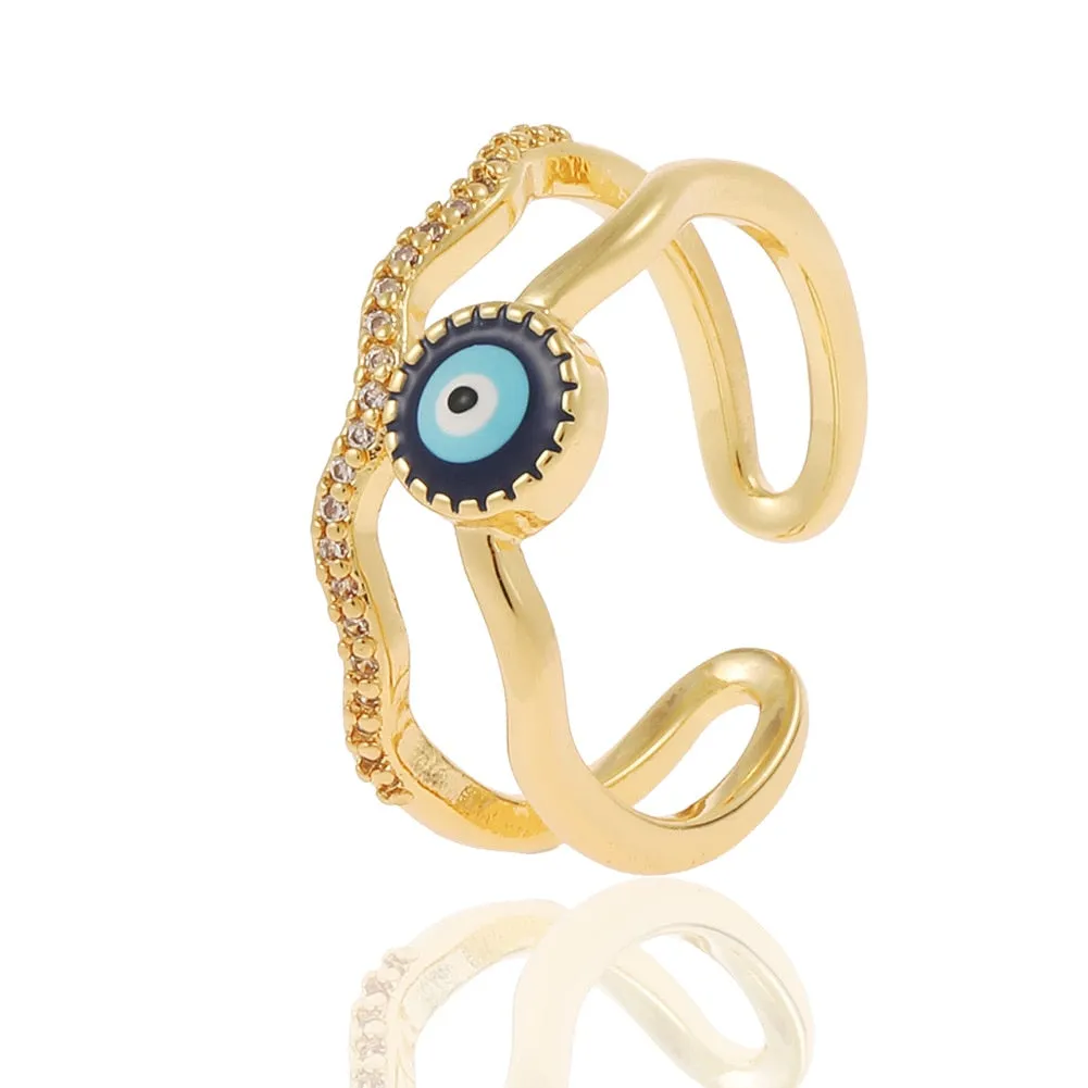 Cute Evil Eye Adjustable Fashion Ring