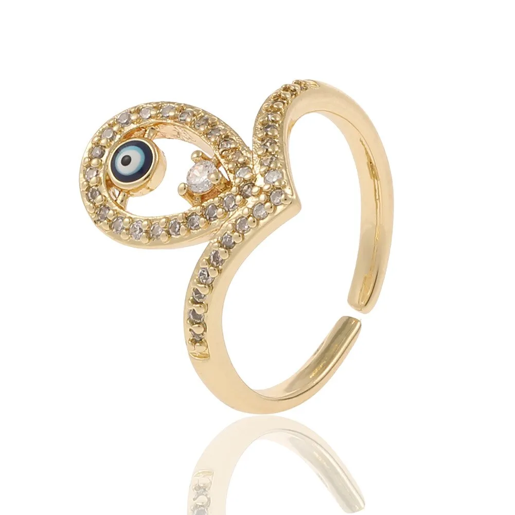 Cute Evil Eye Adjustable Fashion Ring