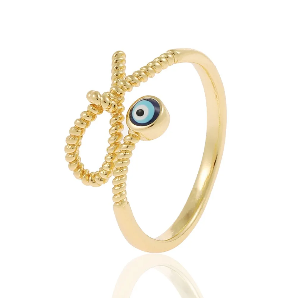 Cute Evil Eye Adjustable Fashion Ring