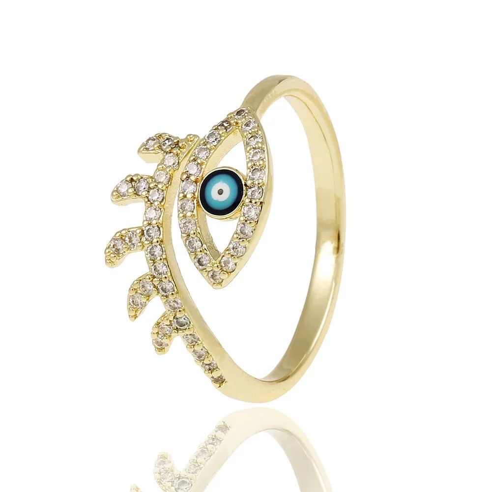 Cute Evil Eye Adjustable Fashion Ring