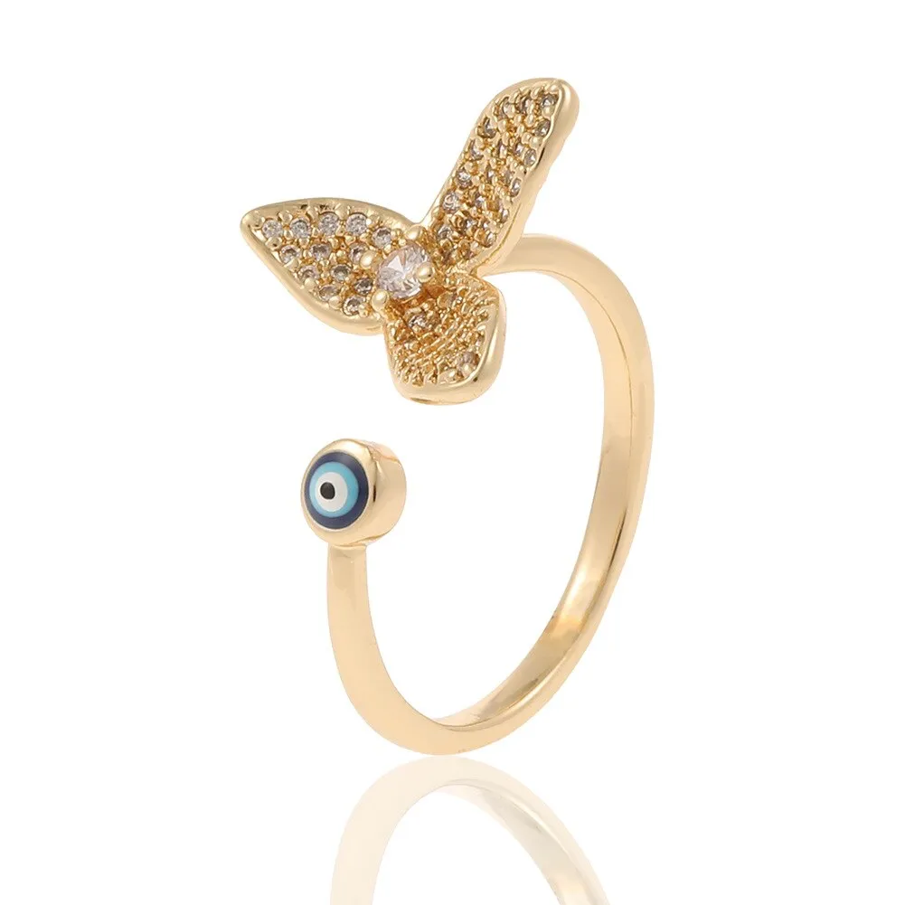 Cute Evil Eye Adjustable Fashion Ring