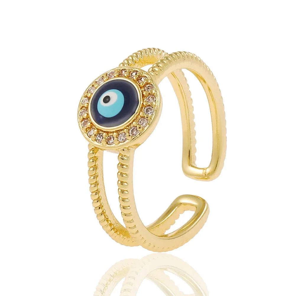 Cute Evil Eye Adjustable Fashion Ring