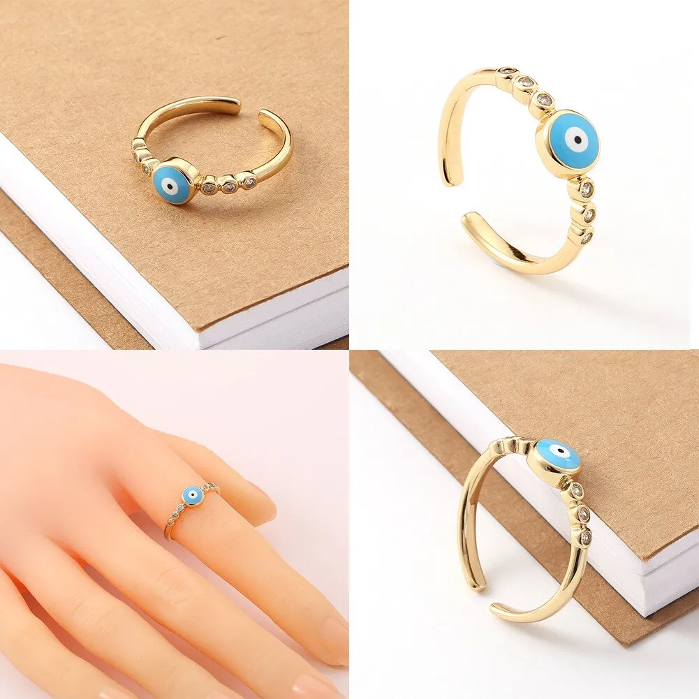 Cute Evil Eye Adjustable Fashion Ring