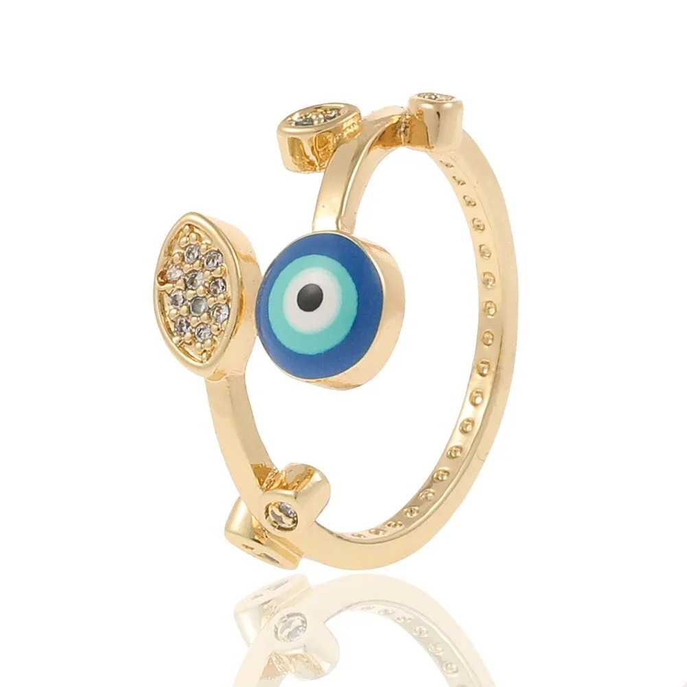 Cute Evil Eye Adjustable Fashion Ring