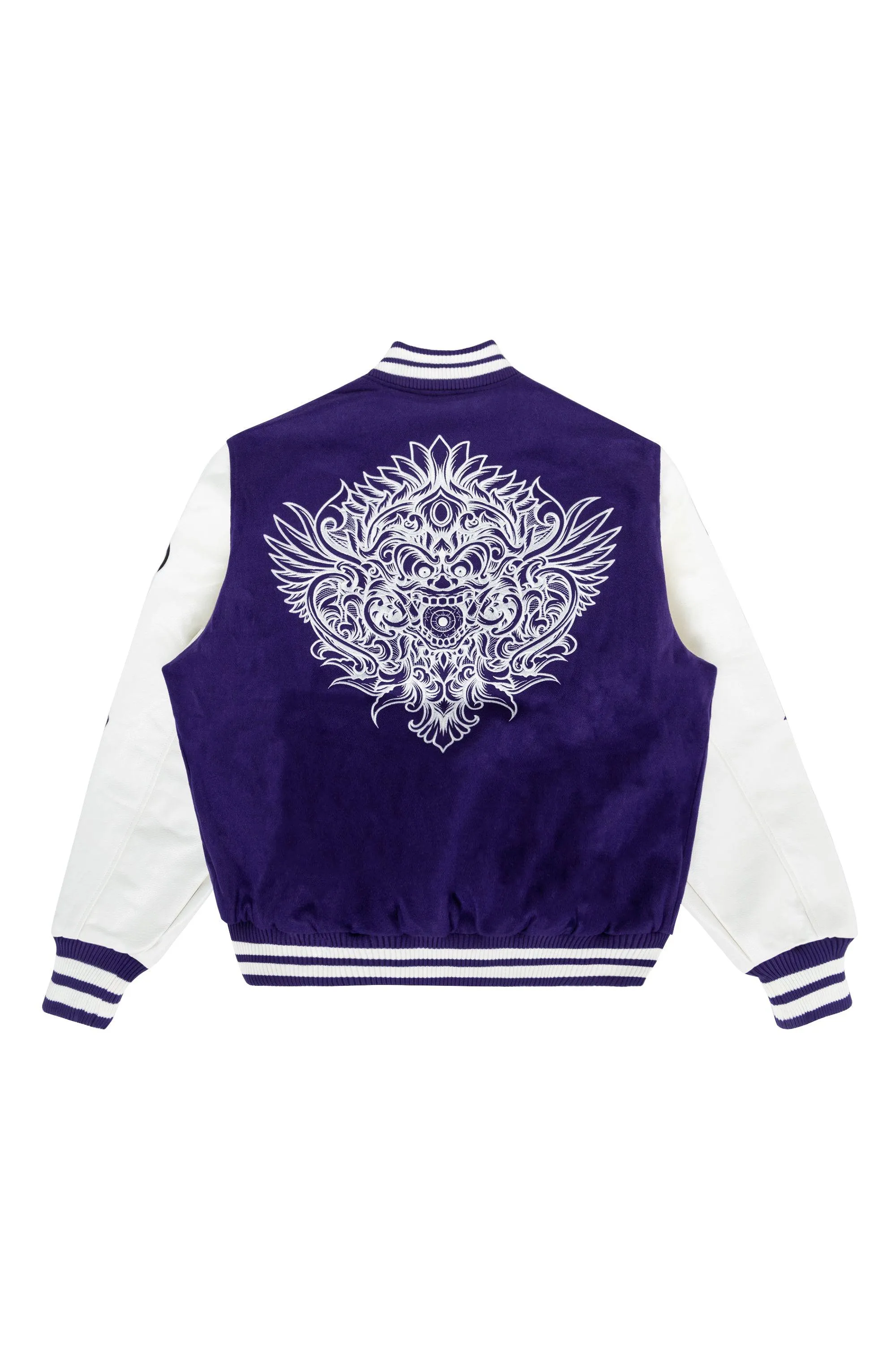 Demon Fashion Varsity Jacket - Purple