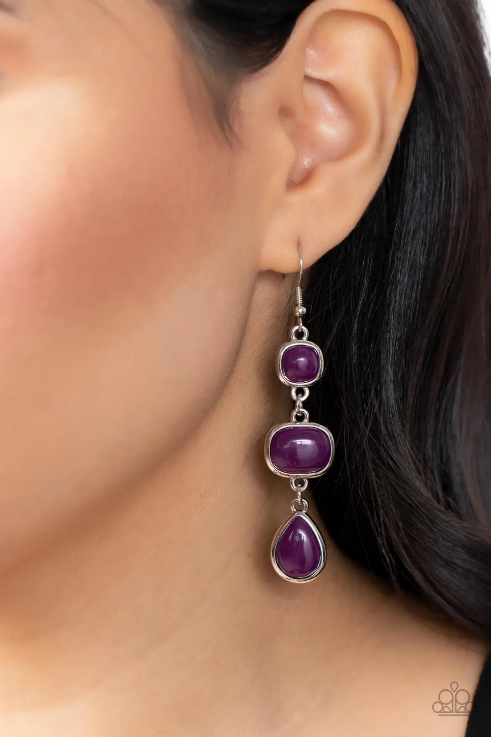 Fashion Frolic - Purple Paparazzi Earrings