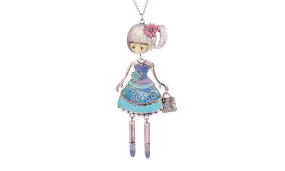 Fashion Lovely Girl Wear Doll Pendants Necklaces