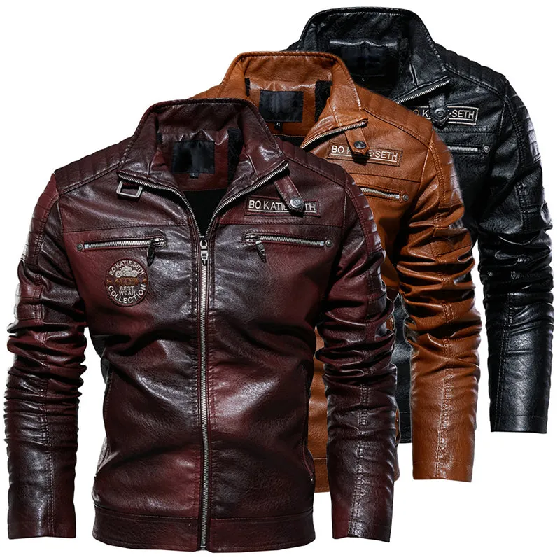 Fashion Modern Motorcycle Men's Leather Jacket