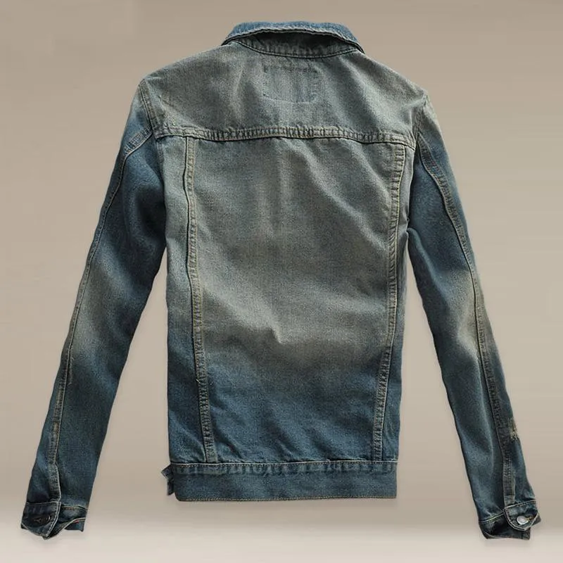 Fashion Retro Old Denim Men's Jacket