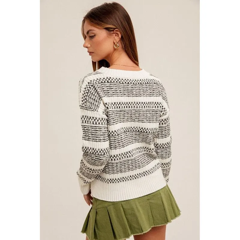 Fashion Round Neck Sweater Pullover