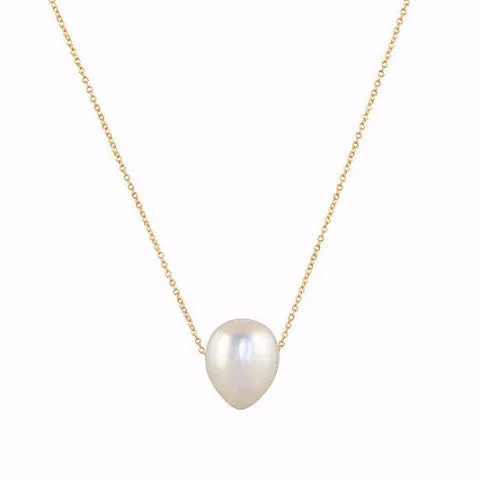 Gillian Conroy 14k Yellow Gold & White Baroque Pearl Necklace - 18/21