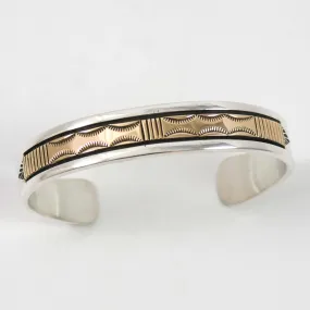 Gold on Silver Cuff