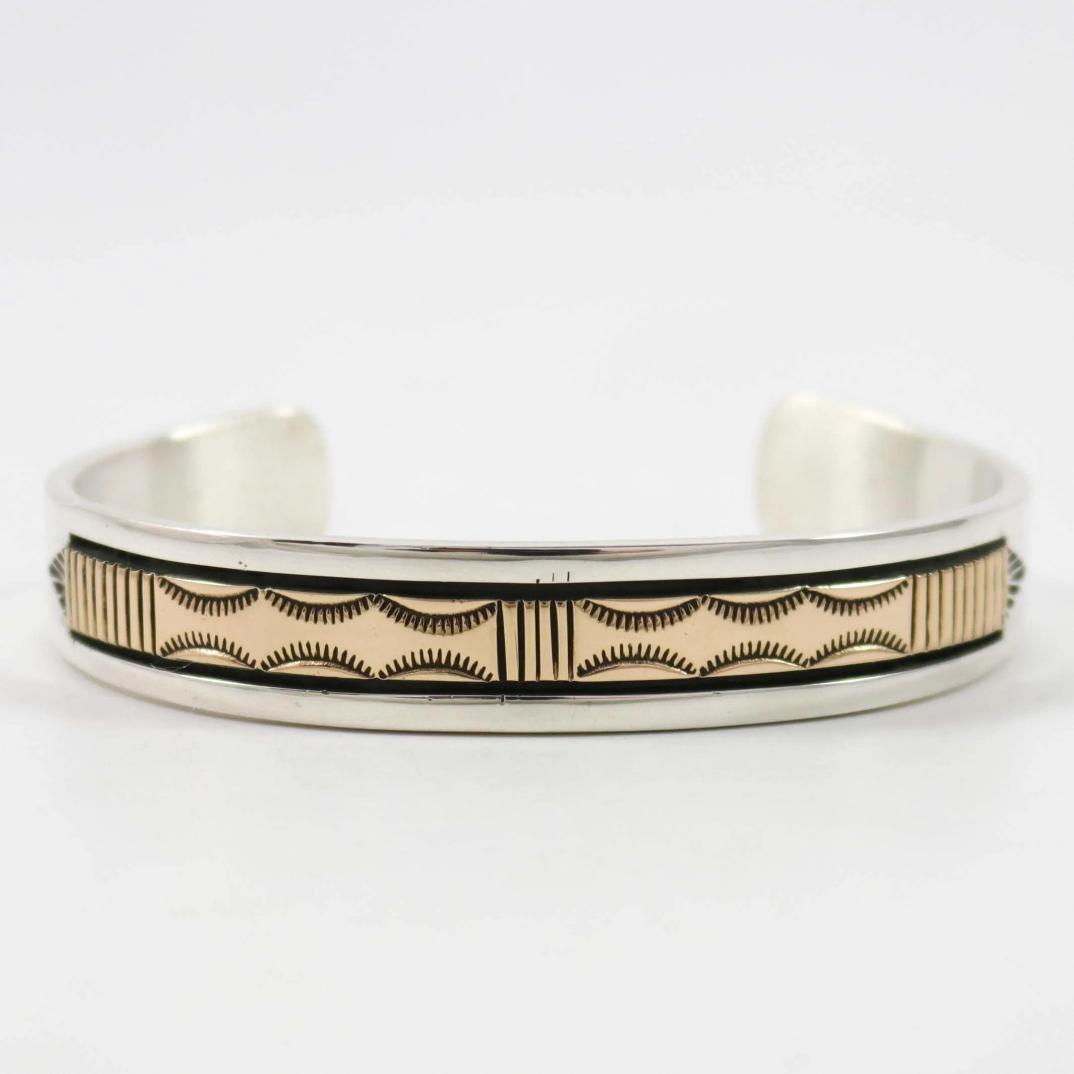 Gold on Silver Cuff