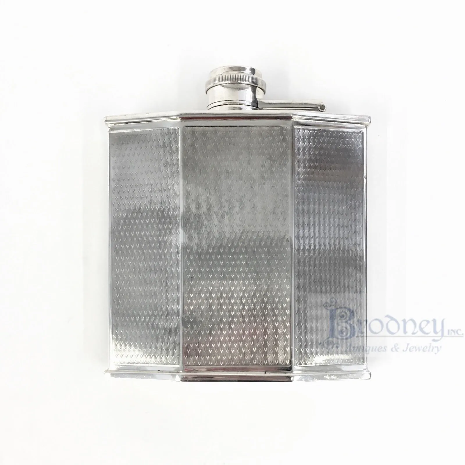 H Matthews Sterling Silver Flask, Birmingham, England