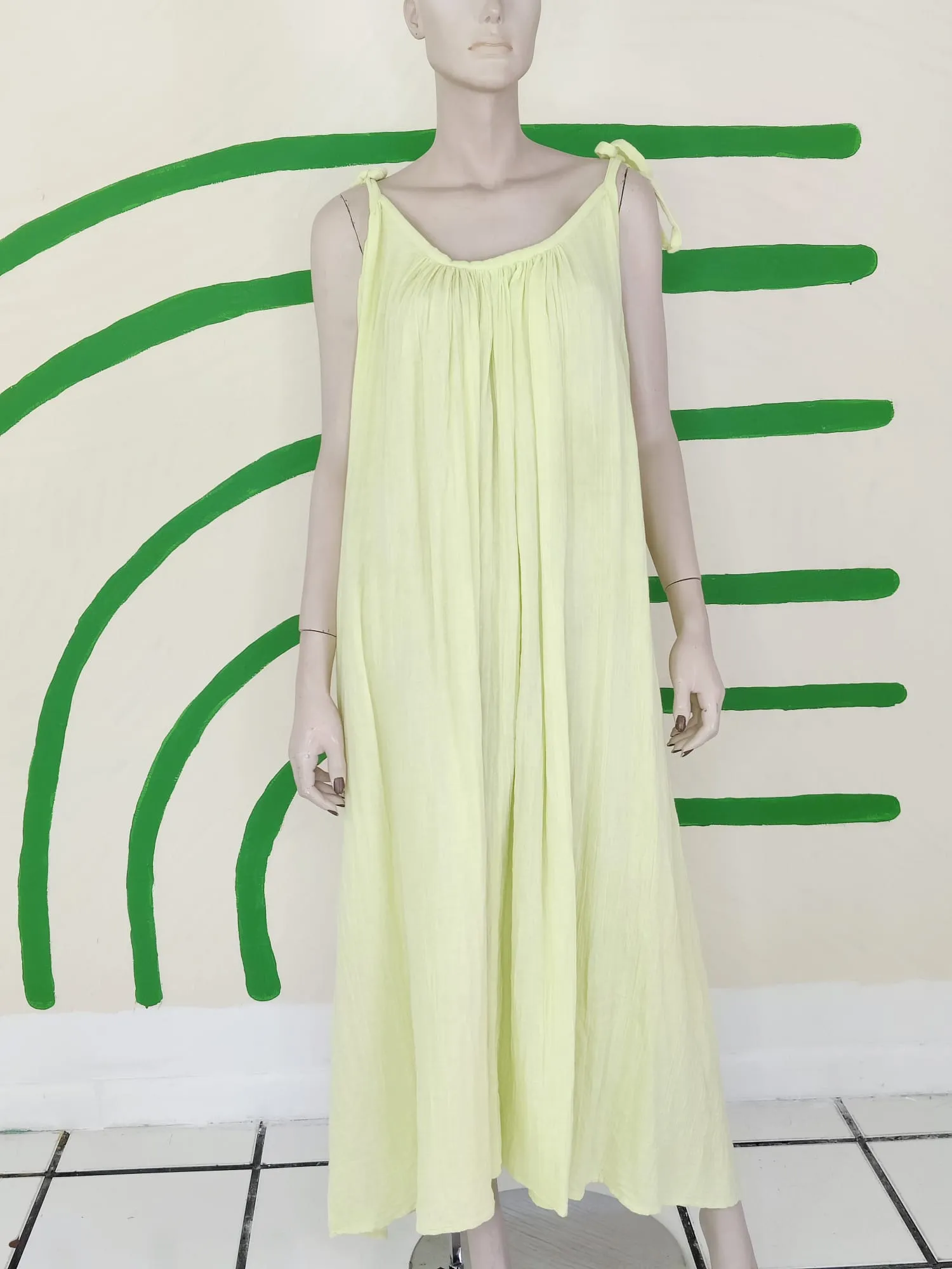 Lime Cotton Coverup