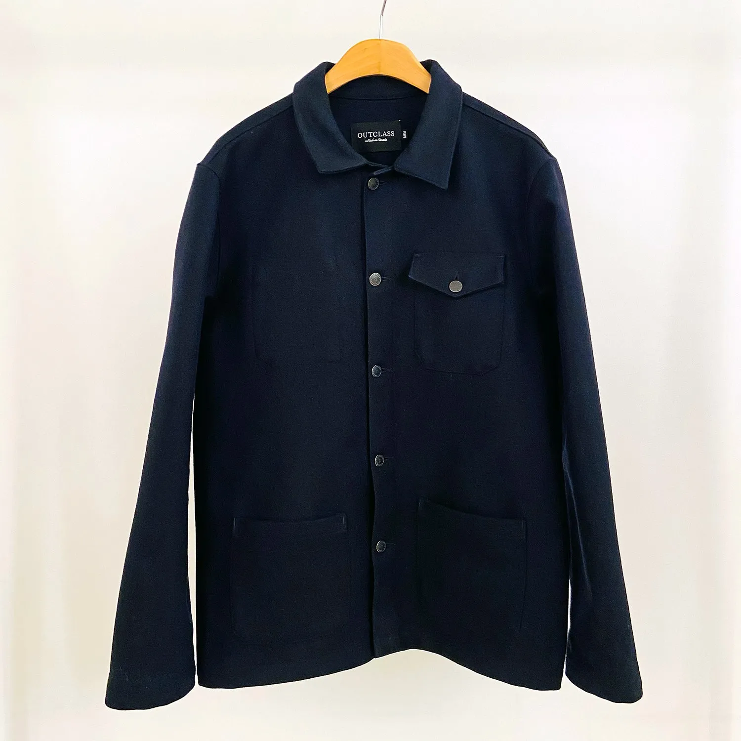 M - Navy Wool Chore Coat