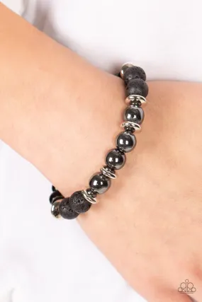 Mega Metamorphic - Black Lava Rock Urban Bracelet Paparazzi