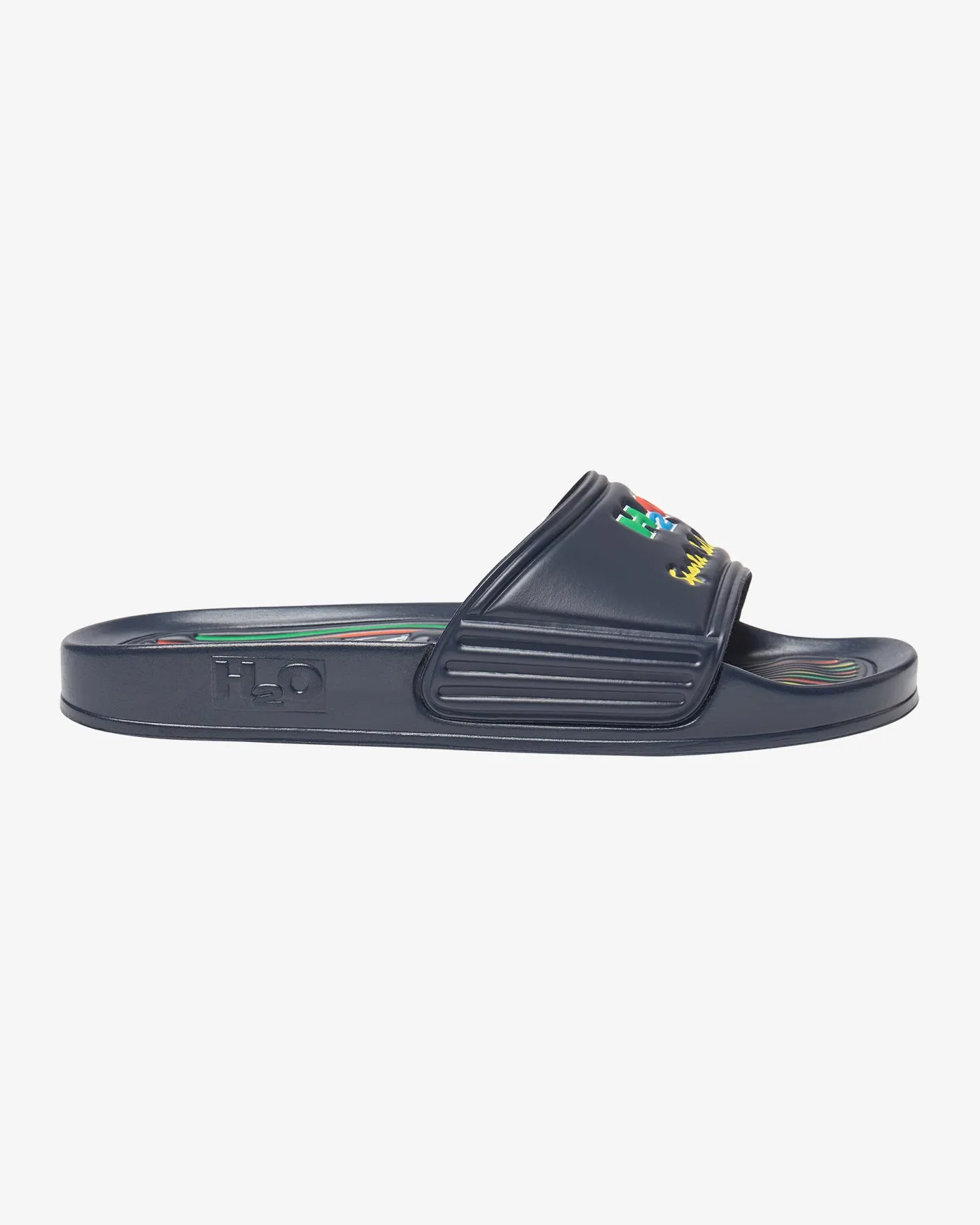 Multifarvet Badesandal - Navy