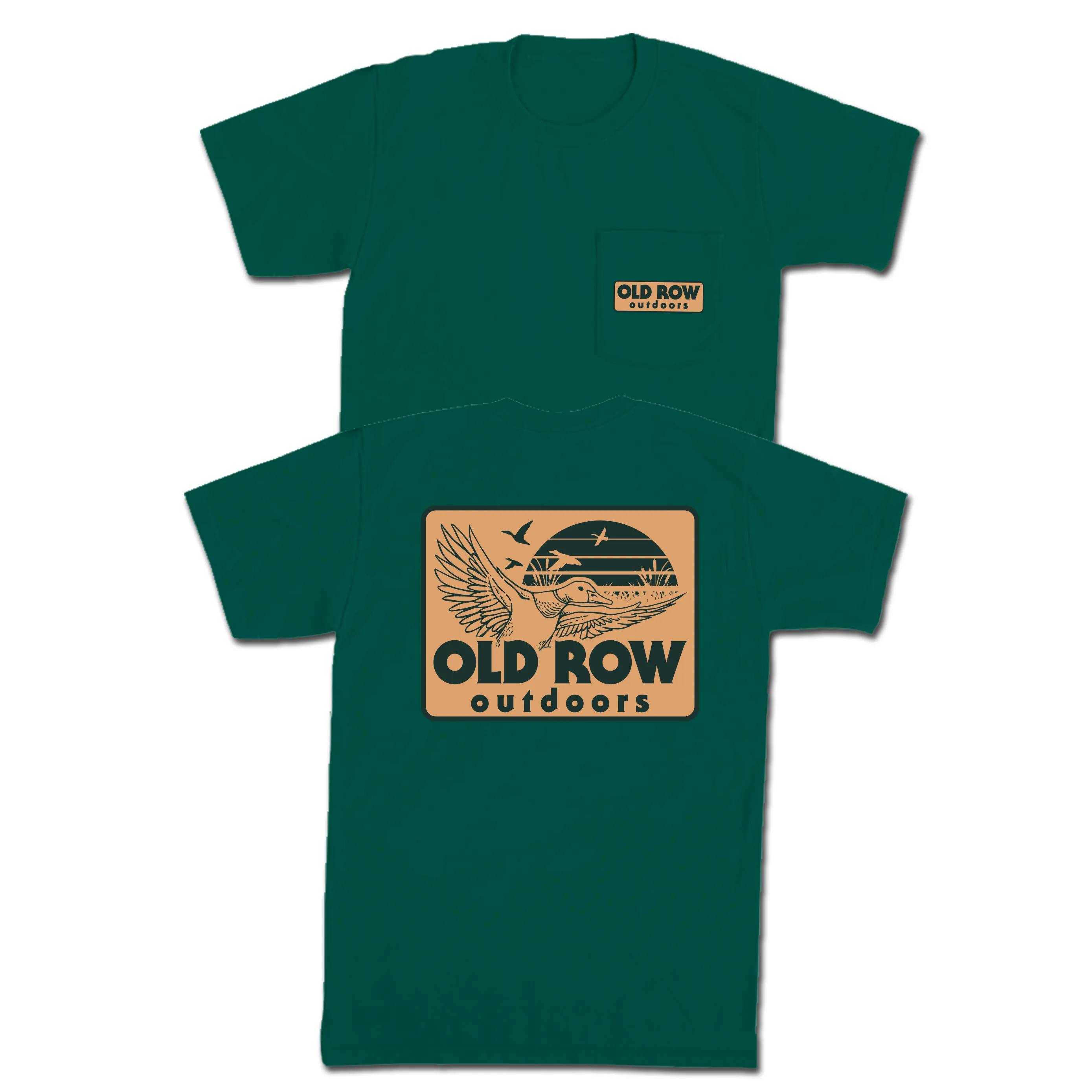 Old Row Outdoors Duck Hunt Badge Pocket Tee