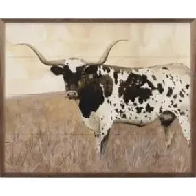 Old Timer Steer Framed Art