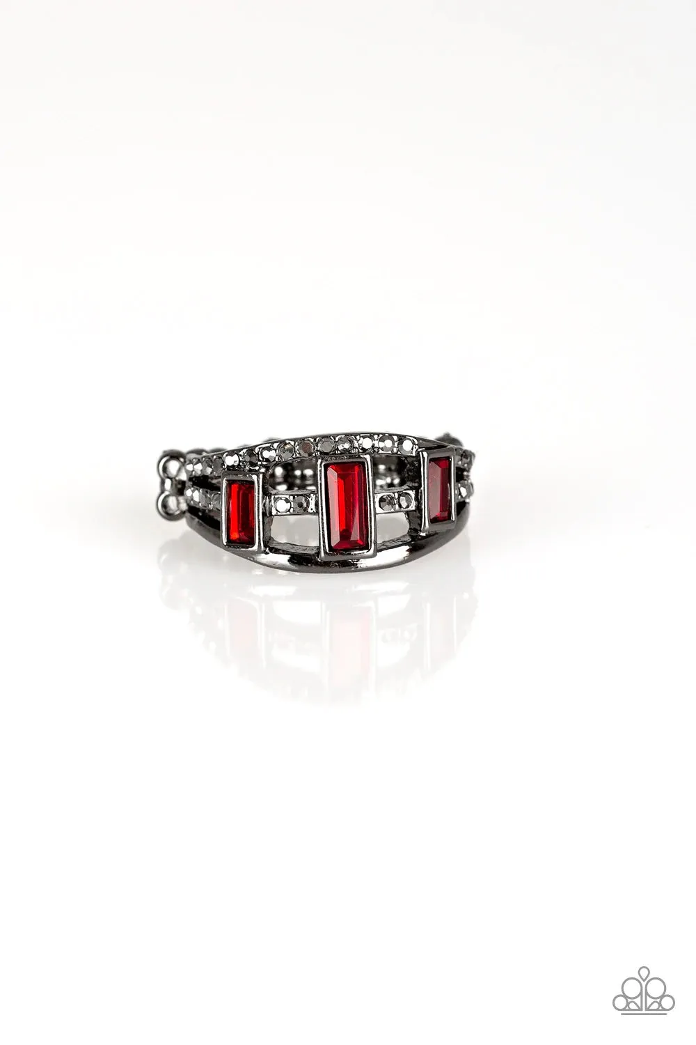 Paparazzi Accessories - Noble Nova #RR1/B2 - Red Ring