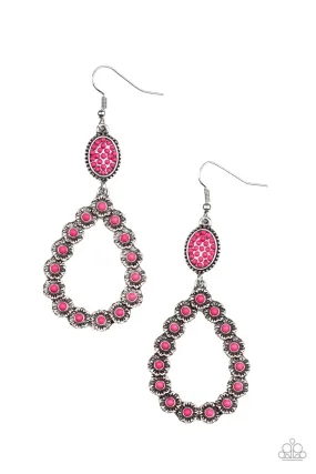 Paparazzi Farmhouse Fashion Show - Pink Earrings